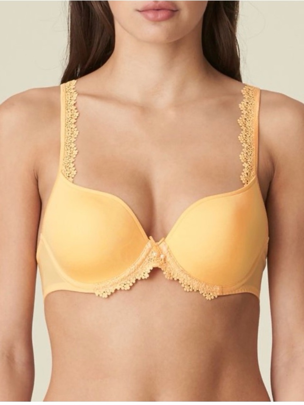 Marie Jo “Christy” Women's Lace-Trim Underwire T-Shirt Bra - Mango 36 C